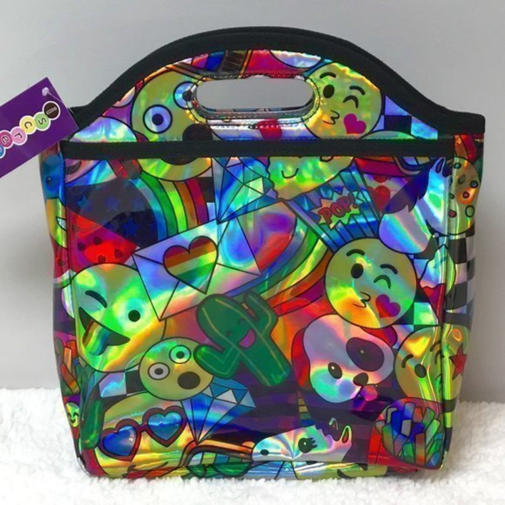 iScream "Emoji Party" Holographic Lunch Tote